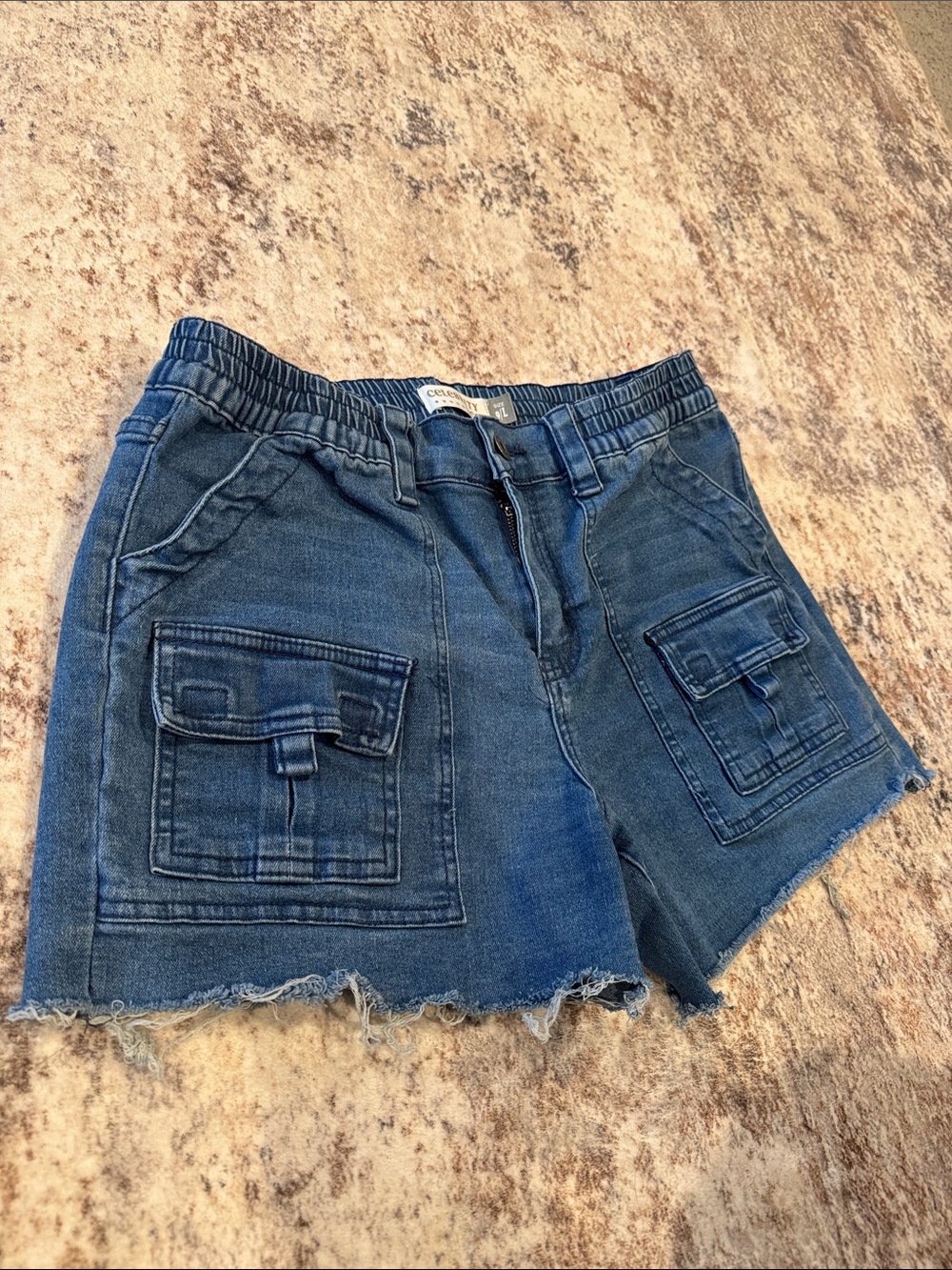 Denim Cargo Shorts